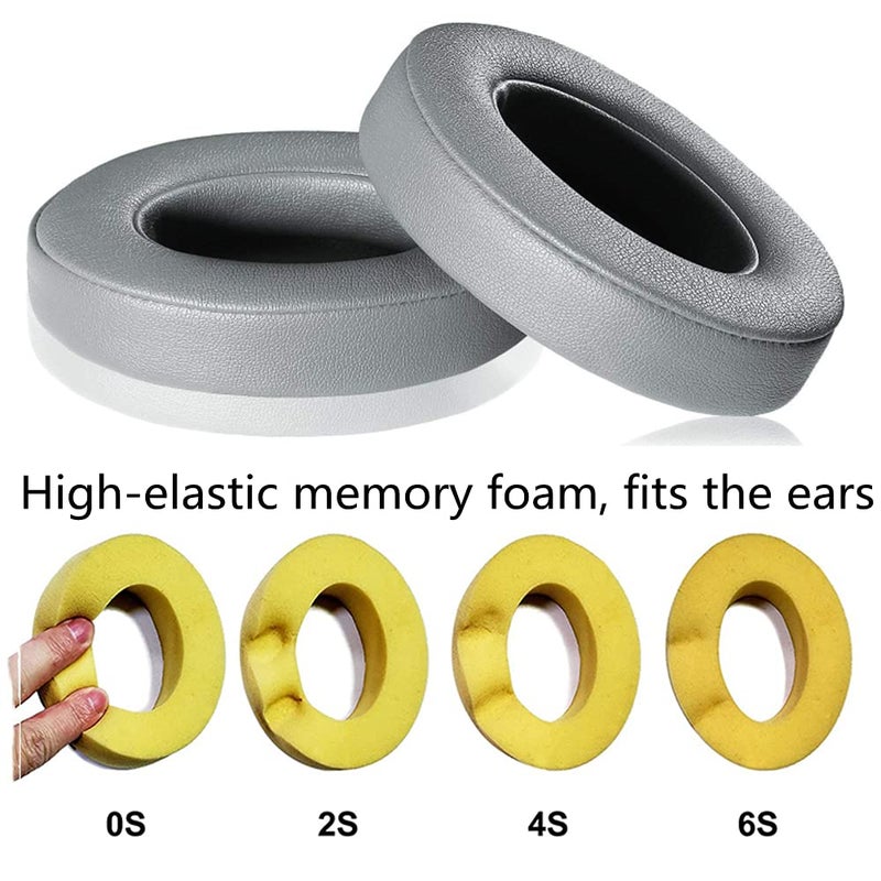 Koffmon Studio 3.0 Replacement Earpads Studio 2.0 Ear Pad Cushion Cover Compatible with Beats by Dr.Dre Studio 2 Wired/Wireless & Studio 3 Over-Ear Headphones (Grey) - Image 3